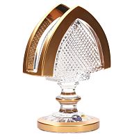 Салфетница н/н 14см хрусталь с золотом Фелиция Crystal HeArt