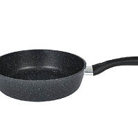 Сковорода 24см с ручкой Granit Black Кукмара