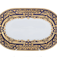 Блюдо овальное 36см Natalia Cobalt Gold