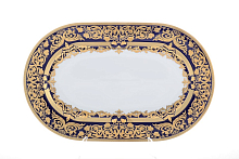Блюдо овальное 36см Natalia Cobalt Gold