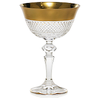 Набор креманок 180мл 6шт хрусталь с золотом Фелиция Crystal HeArt