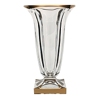 Ваза 33см на ножке Magma Матовое золото AS Crystal