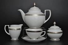 Сервиз чайный 6пер 17пр Constanza Platin 9209 Falkenporzellan