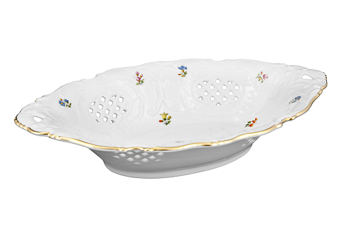 Блюдо овальное ажурное 31см 1шт Мелкие цветы Jeremy