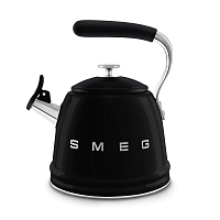 Чайник со свистком 2,3л Smeg черный Стиль 50-х гг