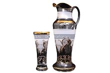 Набор 7пр графин и стаканы Арабский узор с/ф Х-ка золото Balvinglass