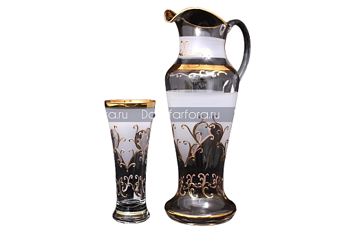 Набор 7пр графин и стаканы Арабский узор с/ф Х-ка золото Balvinglass