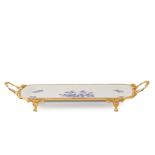 Блюдо прямоугольное 49*20*7см Синие розы Paniz Блюдо прямоугольное 49*20*7см Синие розы Paniz