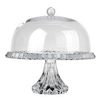 Тортница 34см на ножке с крышкой хрусталь Crown Jewel Rogaska
