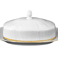 Масленка Белый узор слоновая кость Bernadotte