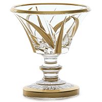 Конфетница 13см хрусталь с золотом Max Crystal