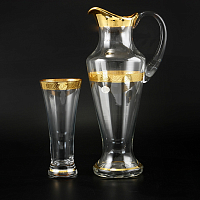 Набор 7пр графин и стаканы Kytka золото Balvinglass