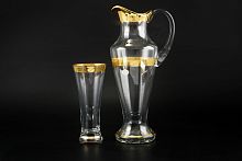 Набор 7пр графин и стаканы Kytka золото Balvinglass