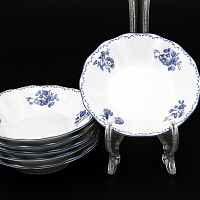 Набор розеток 11см б/р Синие розы (5наб кор)