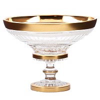 Фруктовница 30см н/н хрусталь с золотом Moser Crystal HeArt