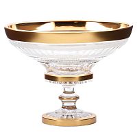 Фруктовница 30см н/н хрусталь с золотом Moser Crystal HeArt