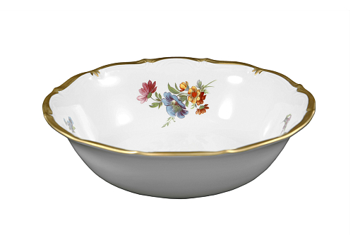 Салатник 23см круглый 1шт Мейсенский букет