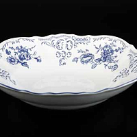 Салатник 25см Синие розы (3шт кор) Bernadotte