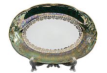 Блюдо овальное 33см 1шт Зеленый Лист Roman Lidicky