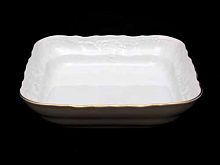 Салатница квадратная 25см Белый узор Bernadotte