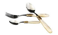 Набор столовых приборов 36пр Ischia Antique Gold Shampagne Steel Domus Design