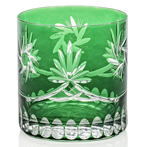 Набор стаканов 420мл 6шт Цветной хрусталь зеленые