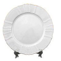 Блюдо круглое 30см 1шт Белый узор слоновая кость Bernadotte