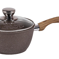 Ковш 1,7л со стек крышкой Гранит brown Мечта