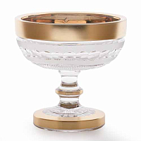 Варенница 11,6см н/н 1шт хрусталь с золотом Moser Crystal HeArt