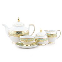 Сервиз чайный 6пер 15пр Natalia Seladon Gold Falkenporzellan