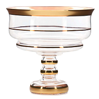 Фруктовница 30см Матовая полоса золото Star Crystal