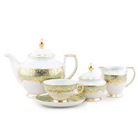Сервиз чайный 6пер 15пр Natalia Seladon Gold Falkenporzellan
