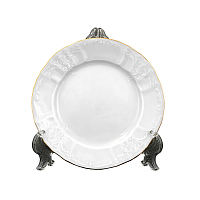 Набор тарелок 17см 6шт Белый узор слоновая кость Bernadotte