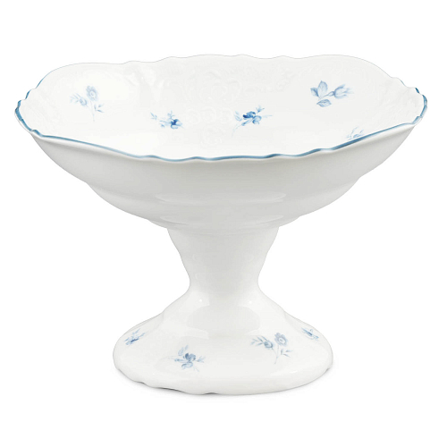 Фруктовница 23см на ножке Синий цветок Bernadotte Фруктовница 23см на ножке Синий цветок Bernadotte