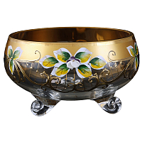 Конфетница 16см тройножка золото Star Crystal