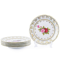 Набор тарелок 25см 6шт Аристократ Роза Queen's Crown