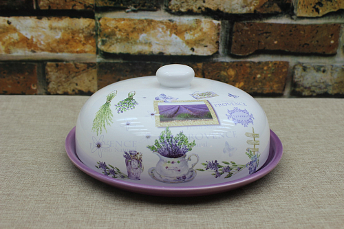 Блюдо для блинов с крышкой 23см Лаванда (кор=12шт) Блюдо для блинов с крышкой 23см Лаванда (кор=12шт)