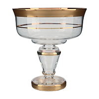 Конфетница 20см Матовая полоса золото Star Crystal