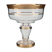 Конфетница 20см Матовая полоса золото Star Crystal