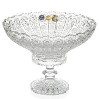 Фруктовница 30см на ножке хрусталь Crystal HeArt
