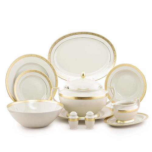 Сервиз столовый 6пер 26пр с супником Constanza Creme Gold 3064 Сервиз столовый 6пер 26пр с супником Constanza Creme Gold 3064