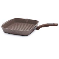 Сковорода гриль 26*26см с ручкой Гранит Brown Мечта