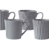 Набор кружек 0,38л 4шт серая Nova Maxwell & Williams