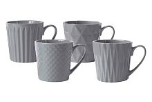 Набор кружек 0,38л 4шт серая Nova Maxwell & Williams