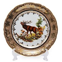 Набор тарелок 24см 6шт Бежевая охота Sterne Porcelan