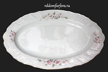 Блюдо овальное 34см Серая роза ZL Bernadotte