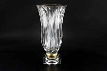 Ваза 35см на ножке Flame Матовое золото AS Crystal 