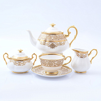 Сервиз чайный 6пер 15пр Prouna Golden Romance Cream Gold