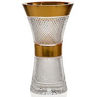 Ваза 30см хрусталь с золотом Фелиция Crystal HeArt