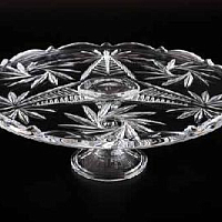 Тортница 31см на ножке Pinwheel Crystalite Bohemia